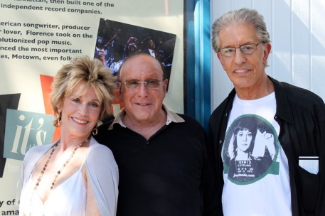 Posing with Clive Davis and Richard in front of "Baby, It's You" theatre  