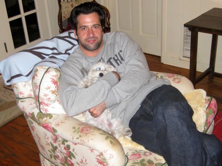 Troy with Tulea. (I can't seem to get rid of the glare in her eyes. Sorry.) 