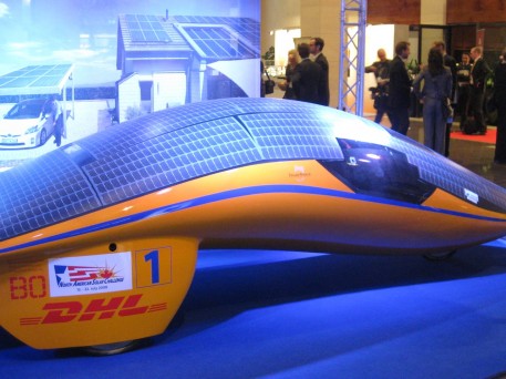 mock up of a solar racing car