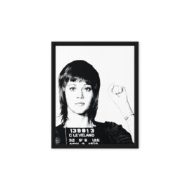 Jane Fonda Mugshot Framed Canvas Print - Jane Fonda